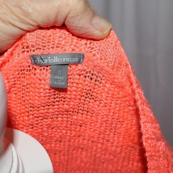 Charlotte Russe Knit Sweater, Size Small Women, Mango/Peach/Sherbet - Picture 10 of 10